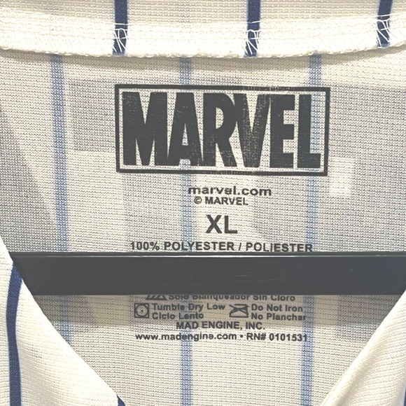 Marvel Captain America Baseball Pinstripe Jersey Size XL - Picture 4 of 4